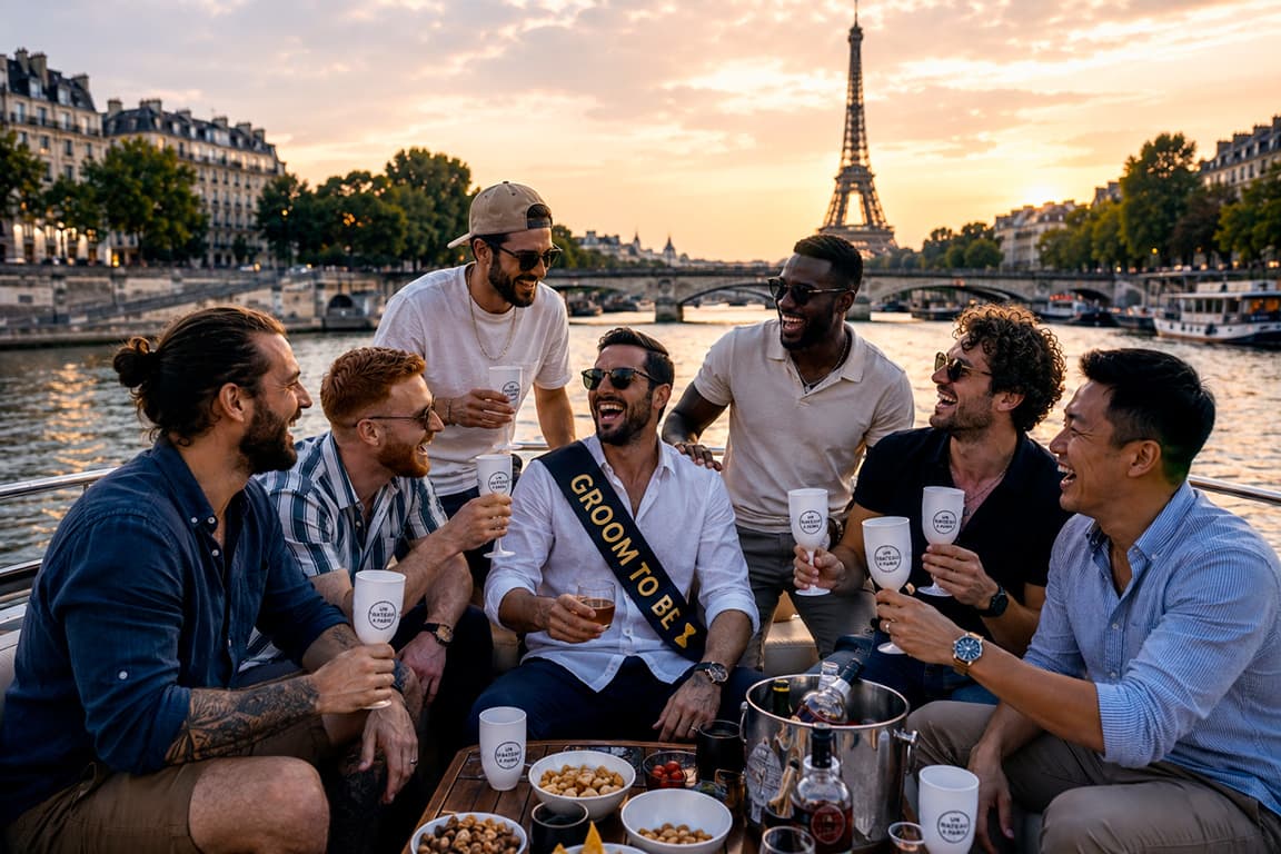 EVG bateau Paris : l’idée originale pour un enterrement de vie de garçon inoubliable sur la Seine