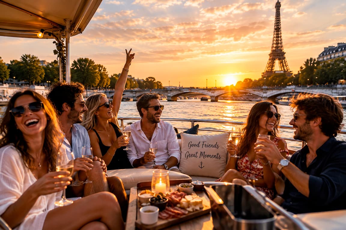 Activité insolite Paris entre amis : osez la croisière privée sur la Seine pour prolonger l’été